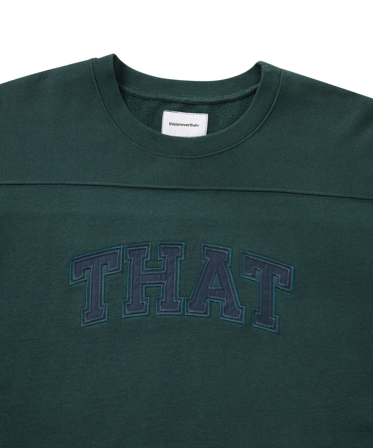 디스이즈네버댓(THISISNEVERTHAT) THAT Panelled Crewneck Sea Green