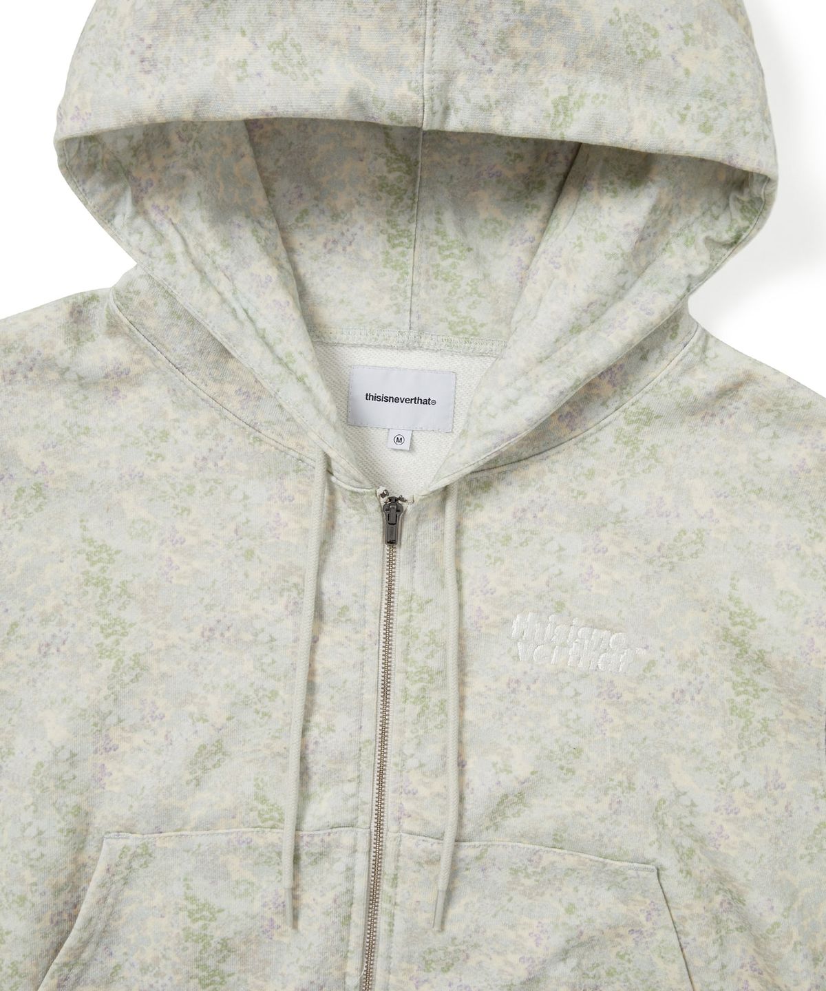 디스이즈네버댓(THISISNEVERTHAT) OL-Logo W Zip Up Hoodie Floral Ivory