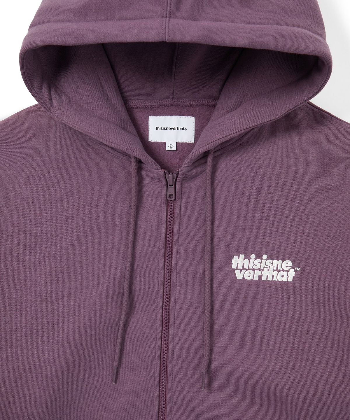 디스이즈네버댓(THISISNEVERTHAT) OL-Logo Zip Up Hoodie Maroon