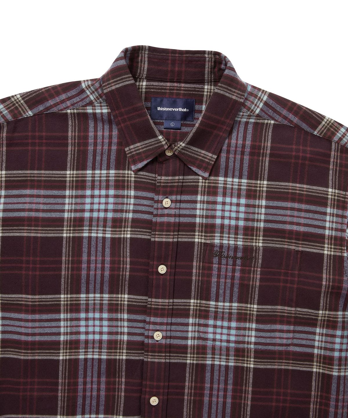 디스이즈네버댓(THISISNEVERTHAT) Flannel Check Shirt Burgundy