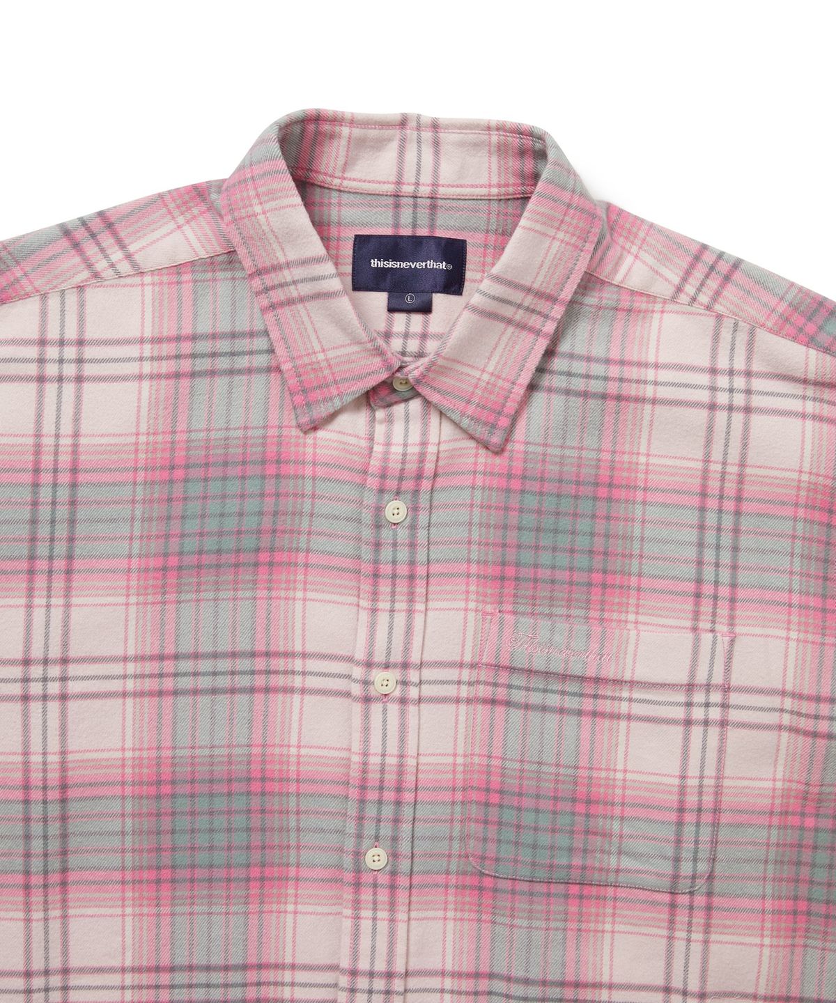 디스이즈네버댓(THISISNEVERTHAT) Flannel Check Shirt Pink