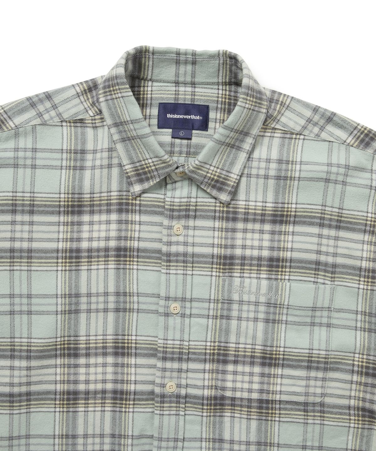 디스이즈네버댓(THISISNEVERTHAT) Flannel Check Shirt Sage