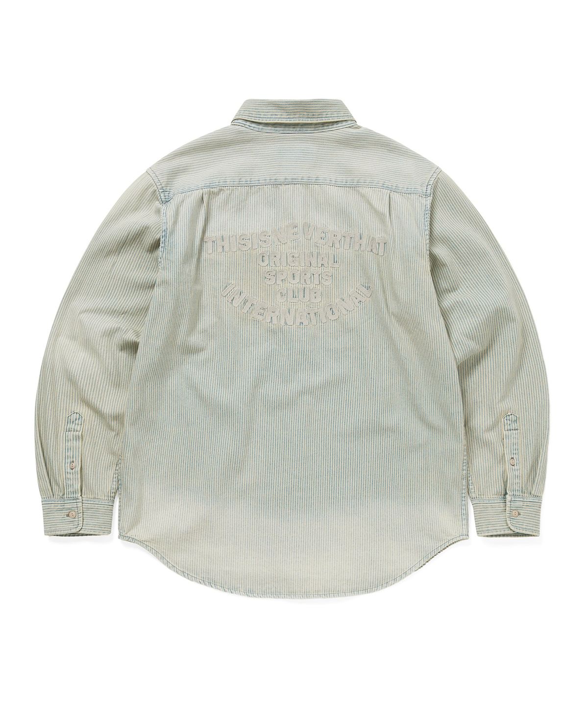 디스이즈네버댓(THISISNEVERTHAT) Hickory Denim Shirt Washed Blue
