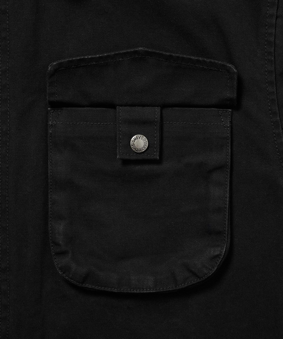 디스이즈네버댓(THISISNEVERTHAT) Washed Zip Shirt Black