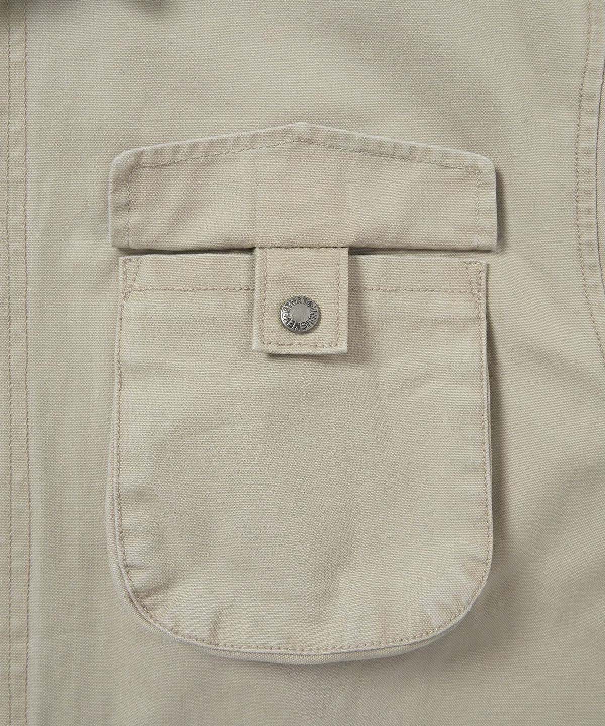 디스이즈네버댓(THISISNEVERTHAT) Washed Zip Shirt Stone