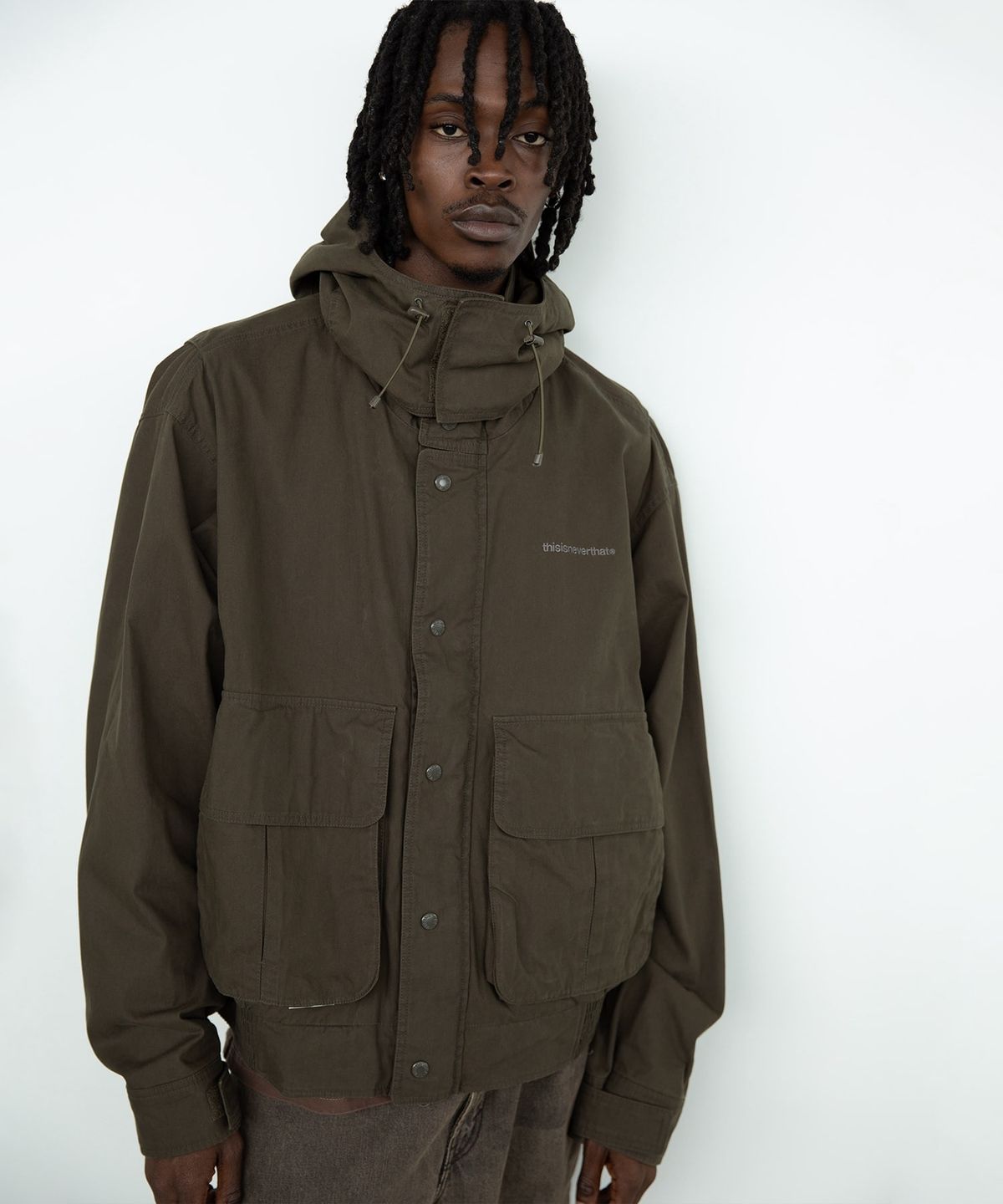 디스이즈네버댓(THISISNEVERTHAT) Waxed Field Jacket Olive