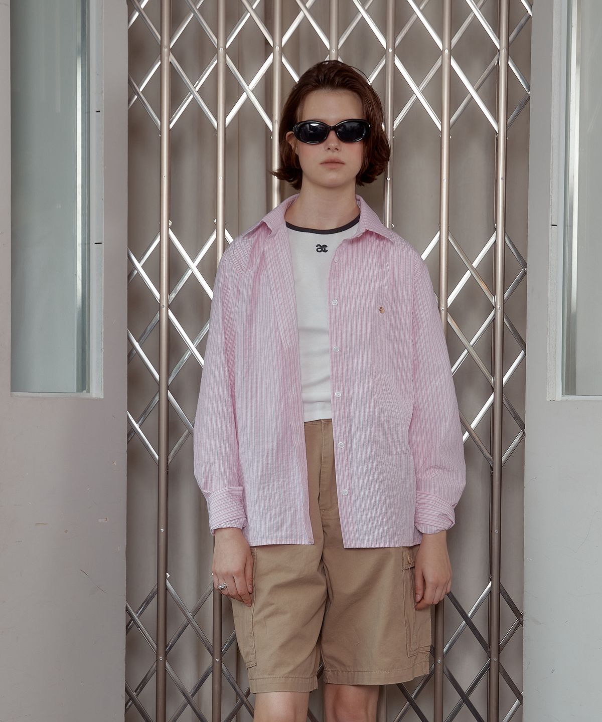 아노에틱(ANOETIC) SEERSUCKER SHIRT_PINK