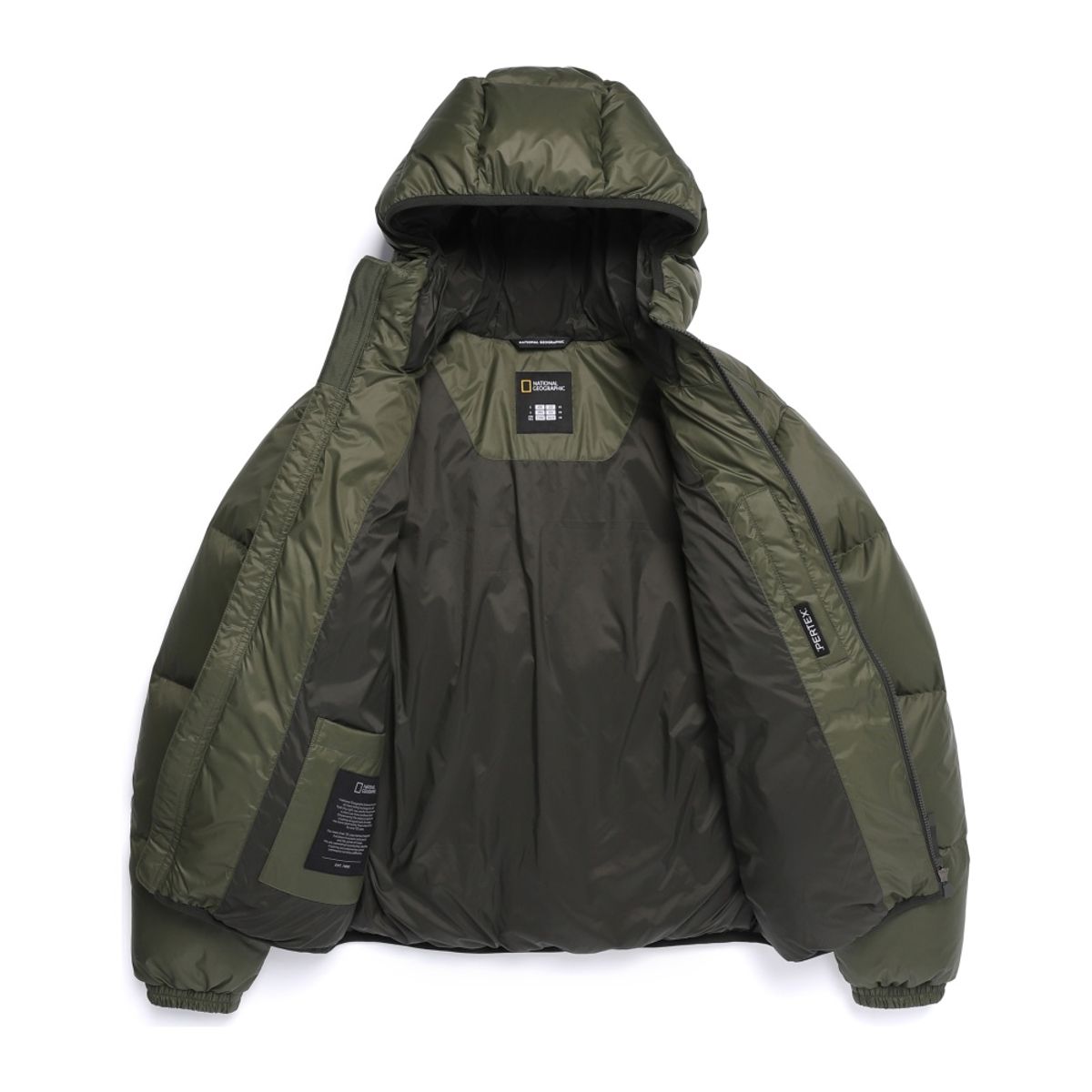 내셔널지오그래픽(NATIONALGEOGRAPHIC) N254UDW902 타이라 후드 덕다운 점퍼 OLIVE KHAKI