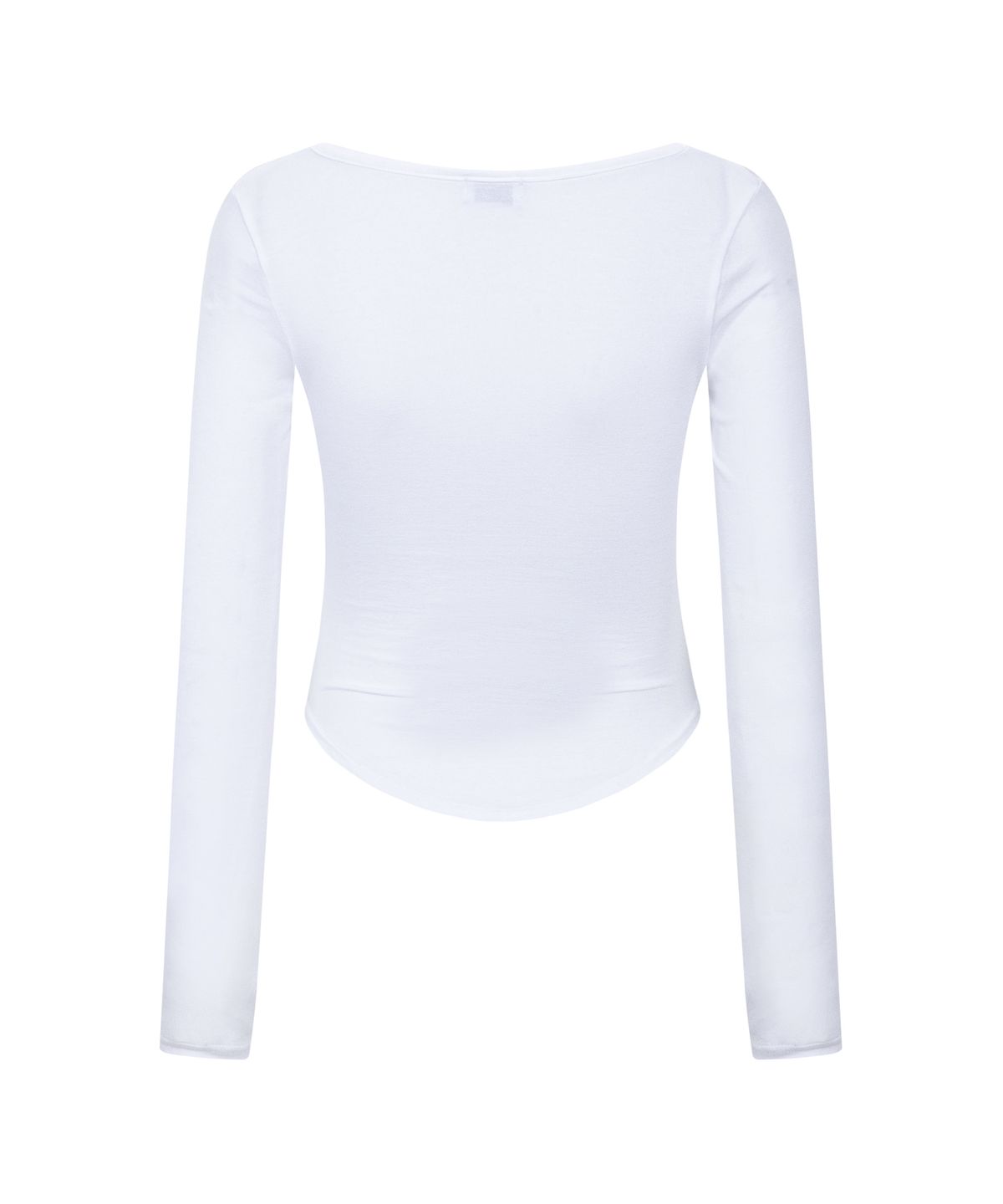 플리즈노팔로우(PLEASENOFOLLOW) Romy Logo Long Sleeve Top (White)