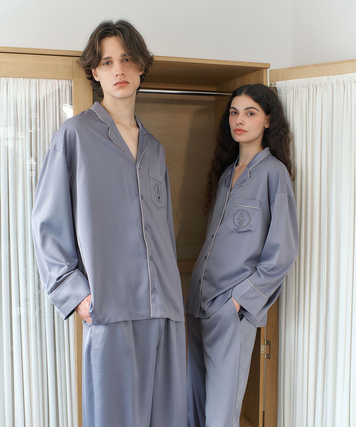아템포(ATEMPO) CLASSIC ROUND PAJAMA SET_ash violet