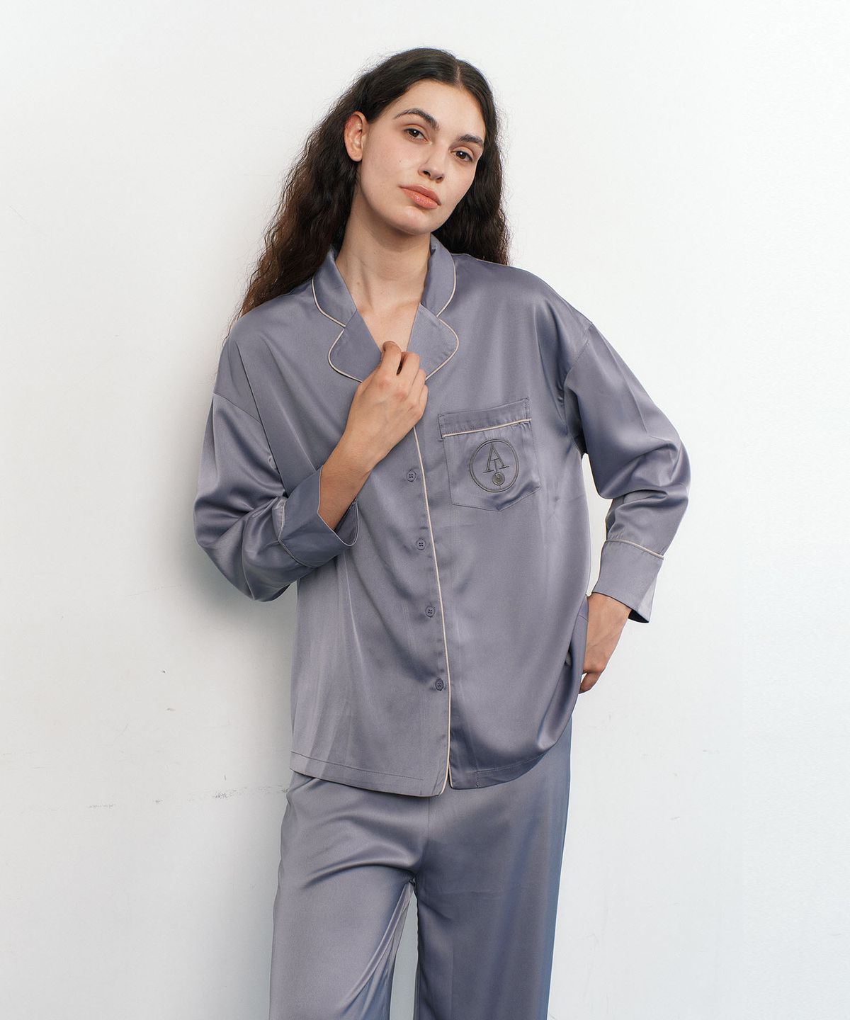아템포(ATEMPO) CLASSIC ROUND PAJAMA SET_ash violet
