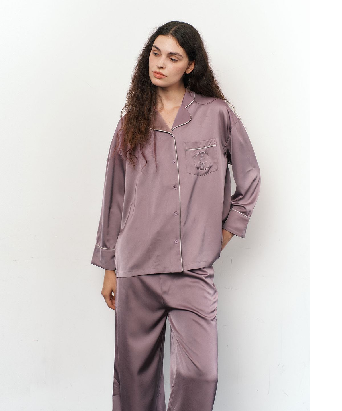 아템포(ATEMPO) CLASSIC ROUND PAJAMA SET_rose purple