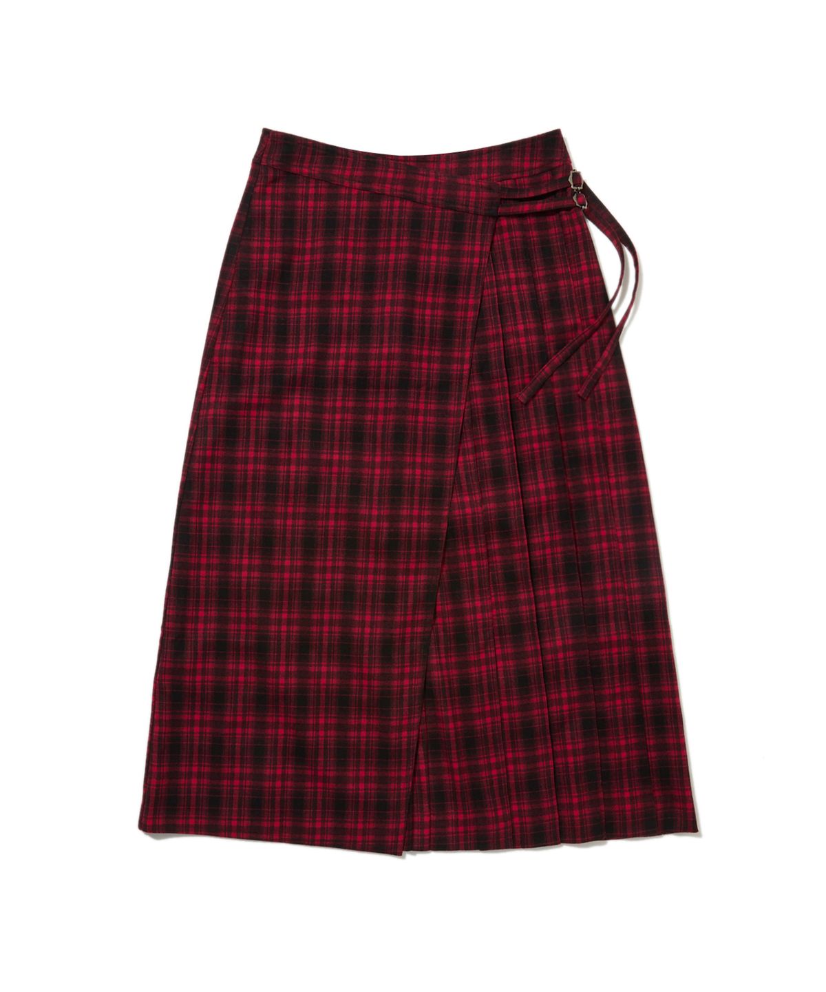 펜필드(PENFIELD) 센티넬 플리츠 랩 스커트 레드_FR3WS27F