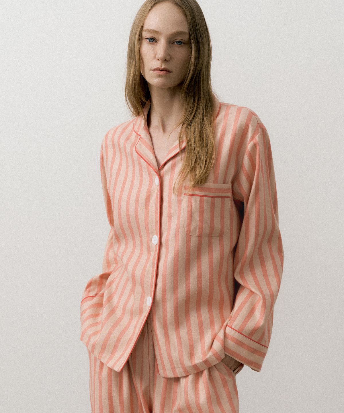 조스라운지(JO'S LOUNGE) [웜모달] (couple) Candy Stripe Pajama Set