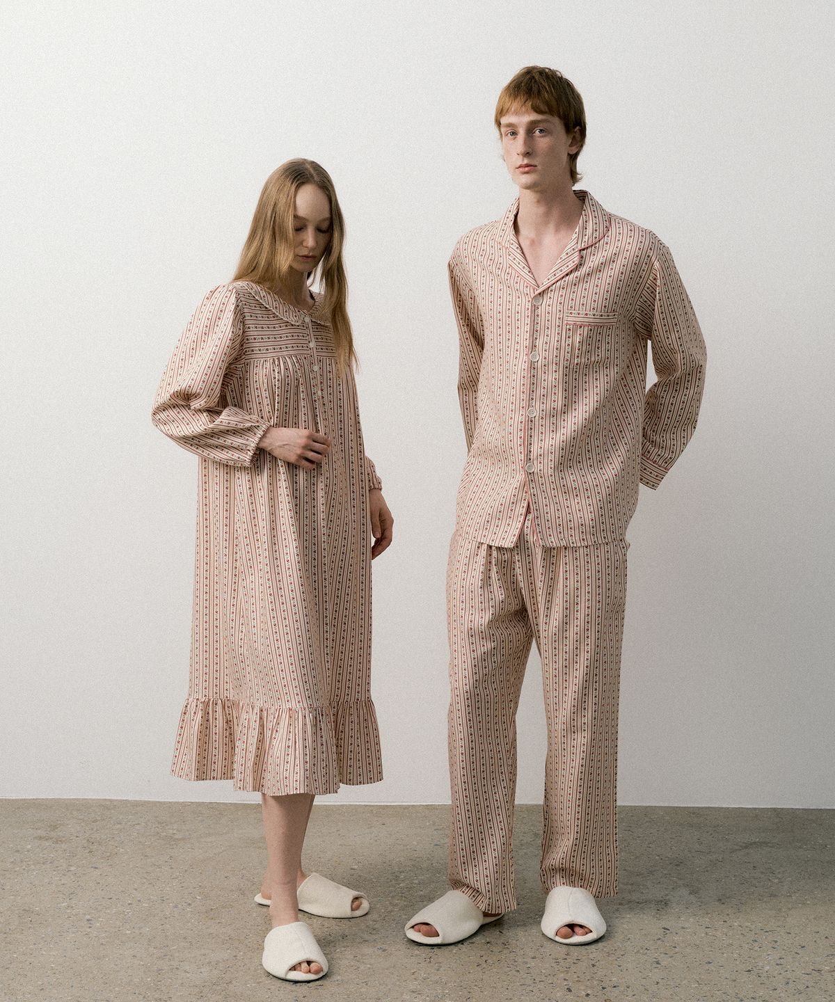 조스라운지(JO'S LOUNGE) [웜모달] (couple) Kiss Pajama Set + One-piece