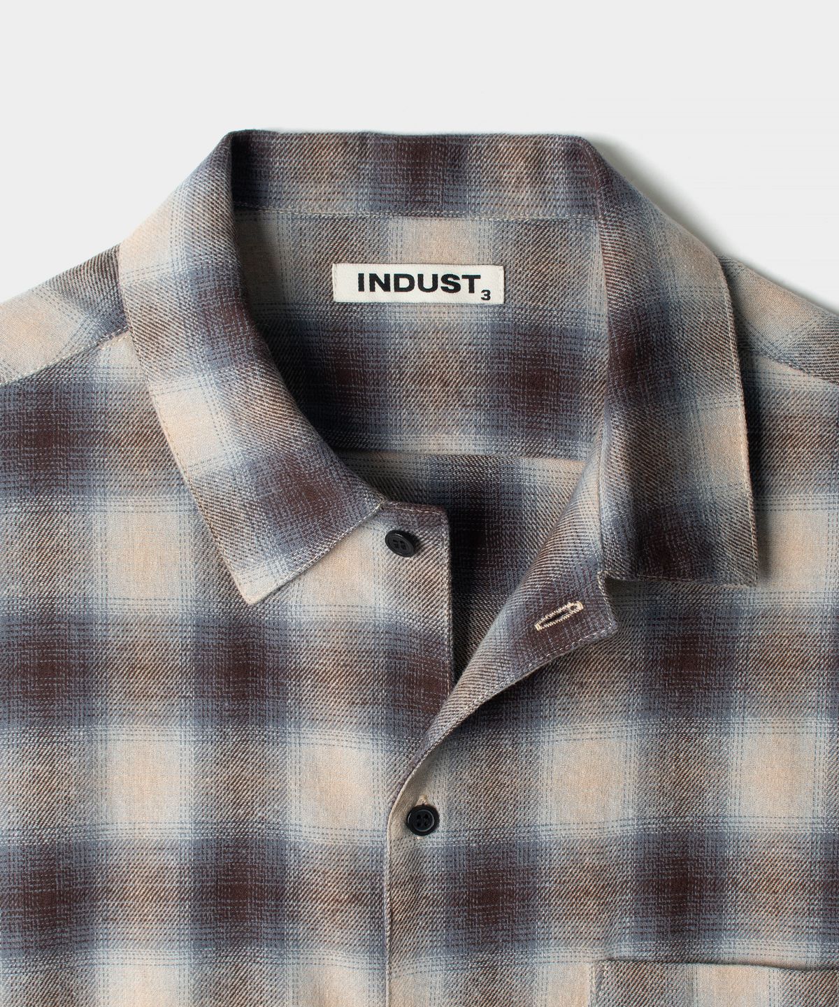 인더스트(INDUST) 애쉬포드 체크 셔츠_네이비