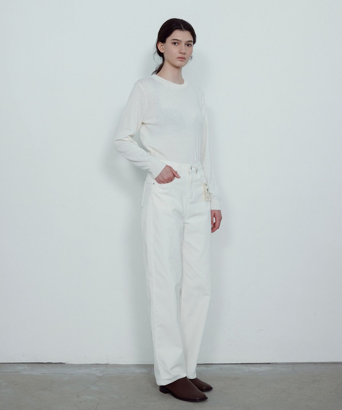 논앤논(NON AND NON) KMA STRAIGHT CORDUROY PANTS_NFPT5310 (IVORY)