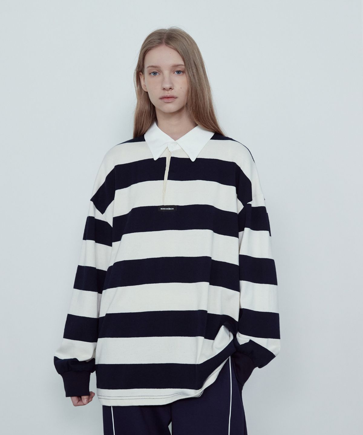 논앤논(NON AND NON) POBY STRIPE RUGBY COLLAR SHIRT_NFTS5290