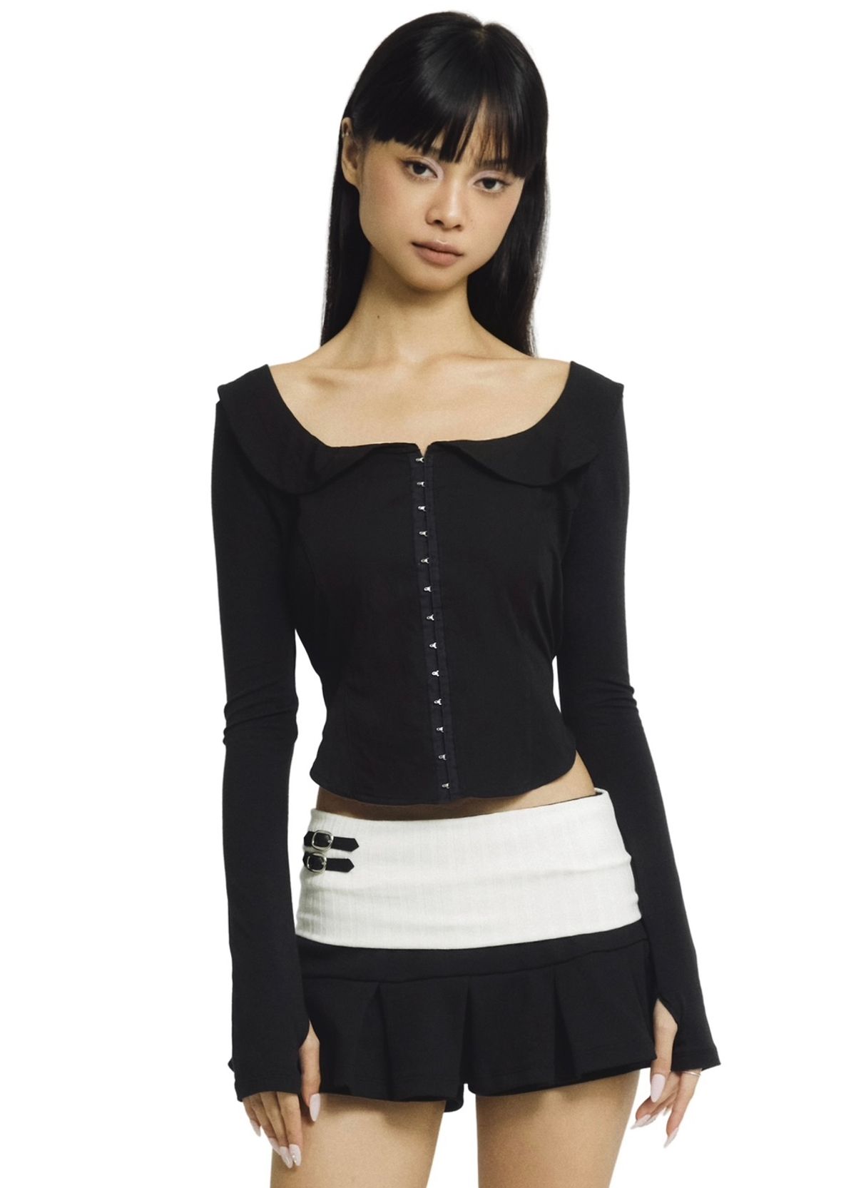 포어링(FORUSRING) Sailor girl blouse (black)