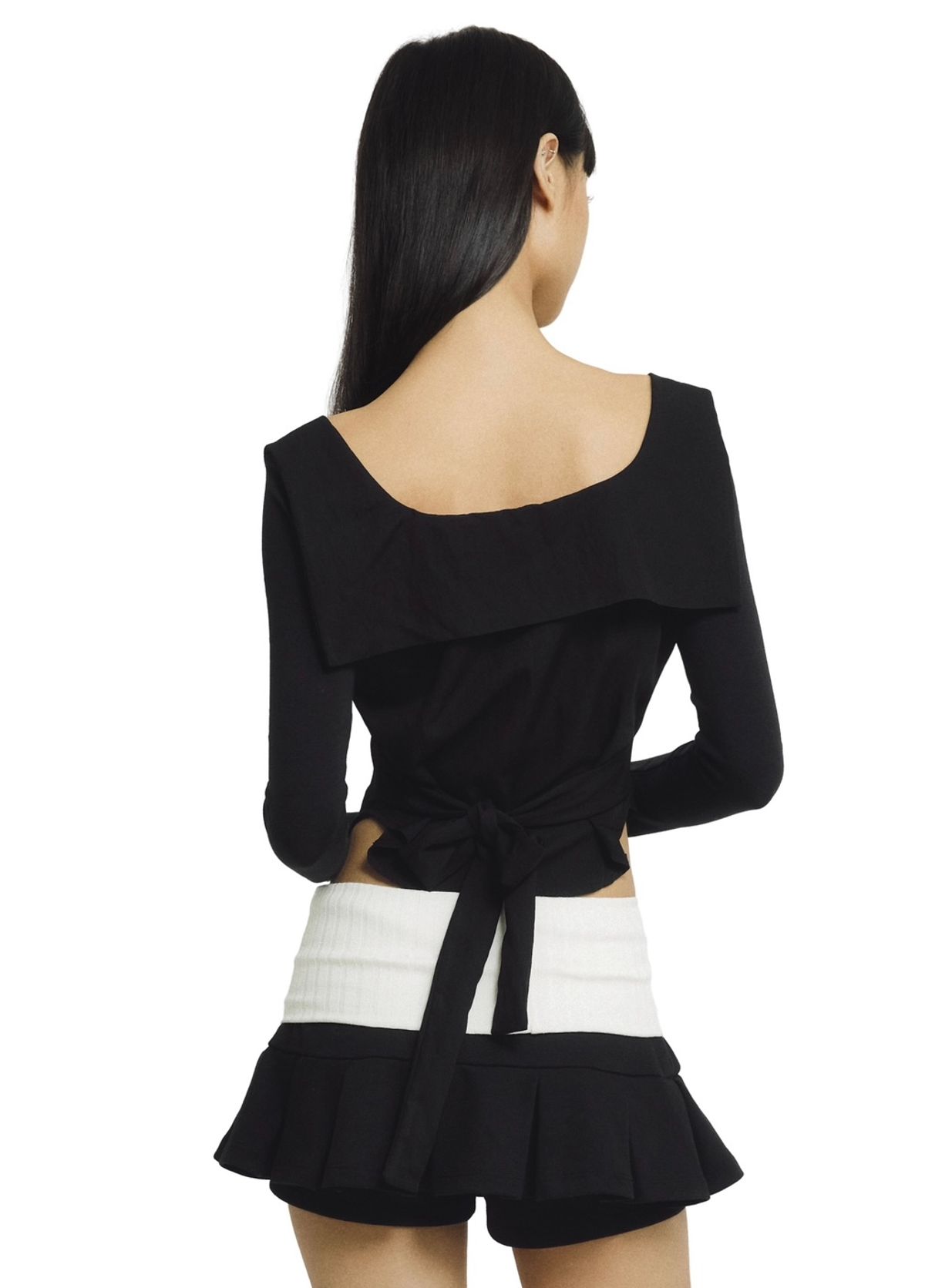 포어링(FORUSRING) Sailor girl blouse (black)