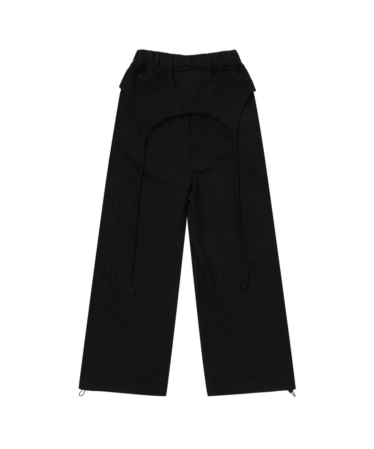 길라아카이브(GILAARCHIVE) OVERLAP SCRIPT SWEATPANTS_BLACK