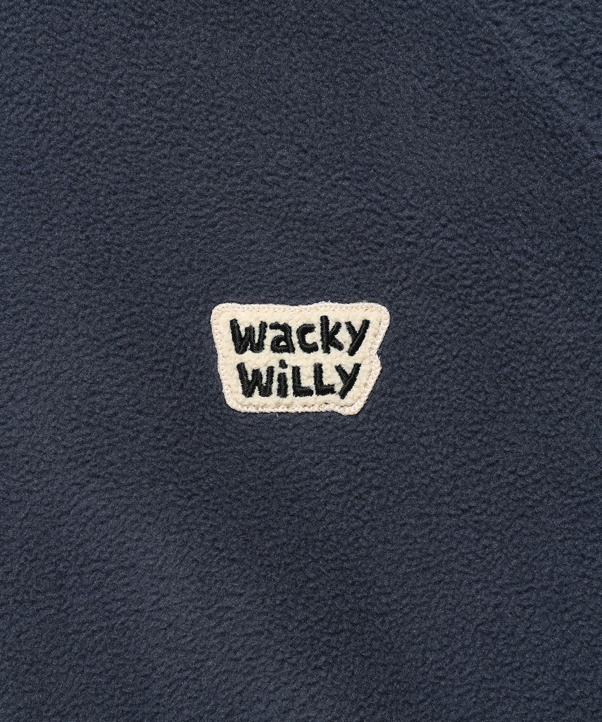 와키윌리(WACKY WILLY) 플리스 후드 하프집업 네이비