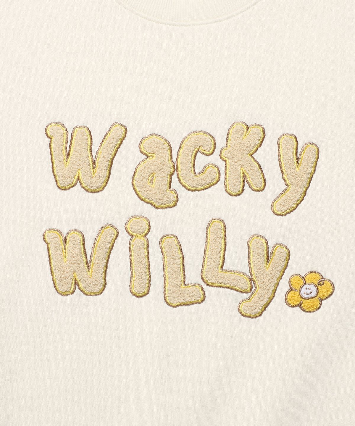와키윌리(WACKY WILLY) 우먼스 부클 맨투맨 크림
