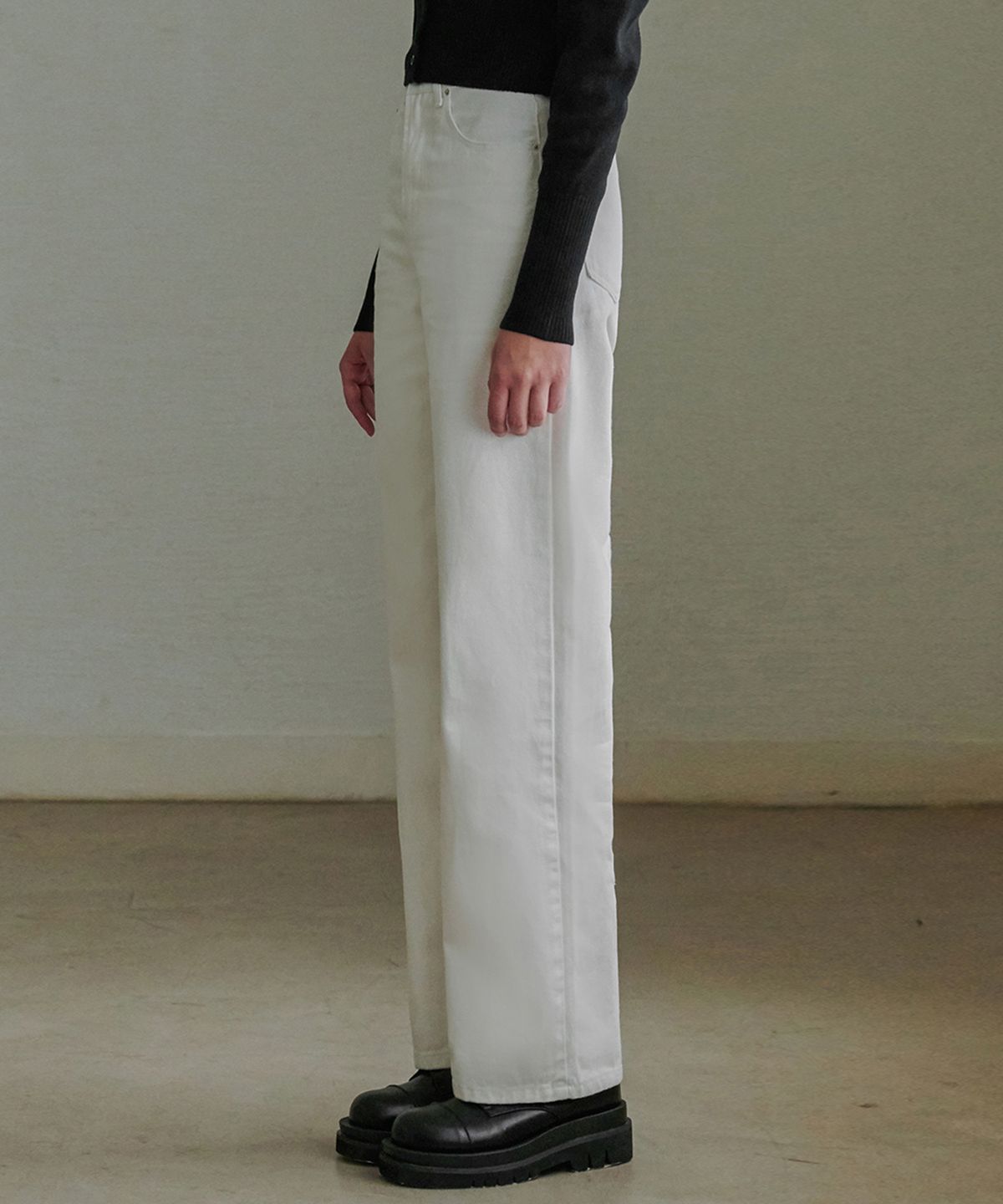 판도라핏(PANDORAFIT) [WIDE] Maple Jeans Ivory