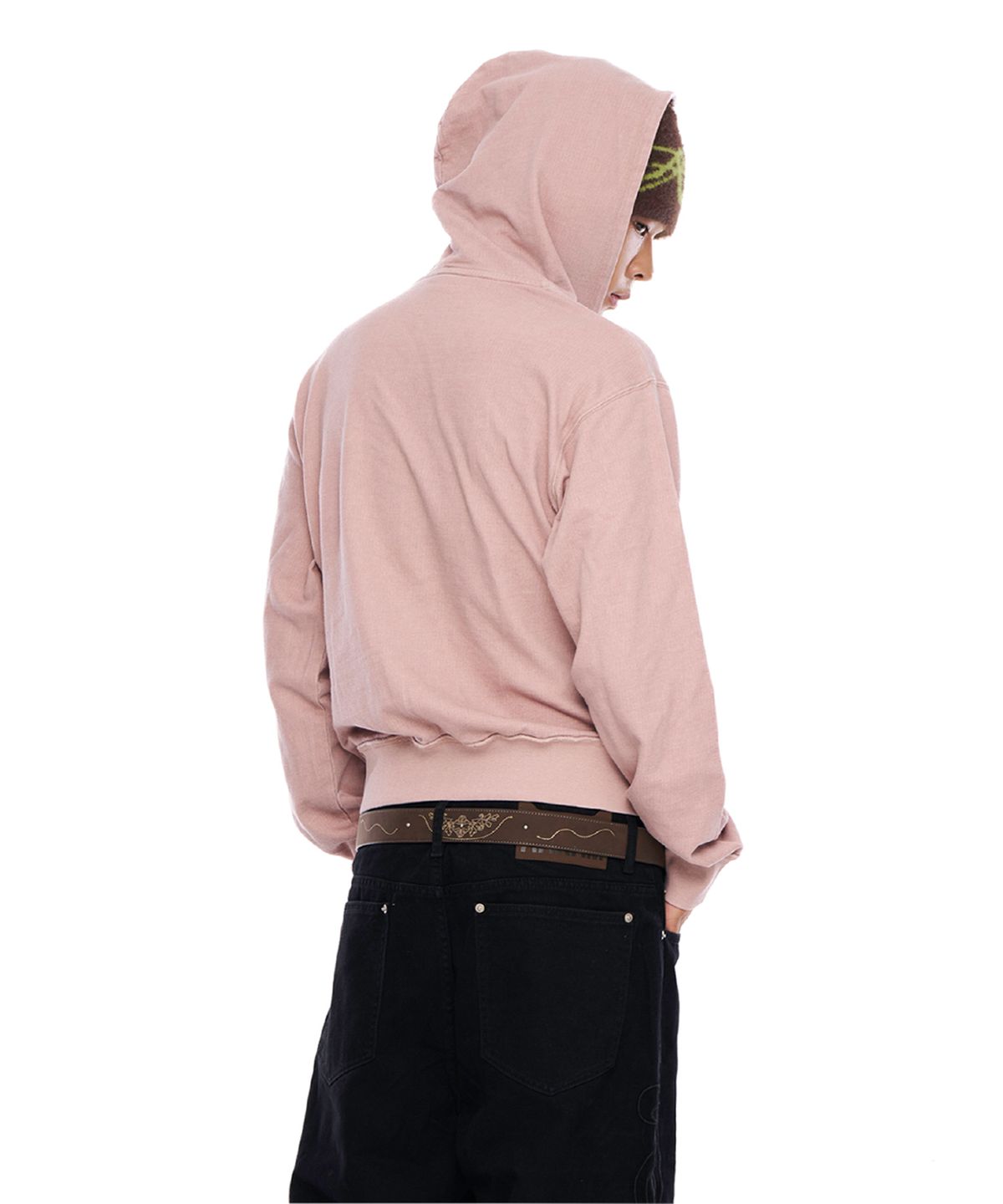 아캄(AAKAM) Logo Patch Zip-Up Hoodie (Pink)