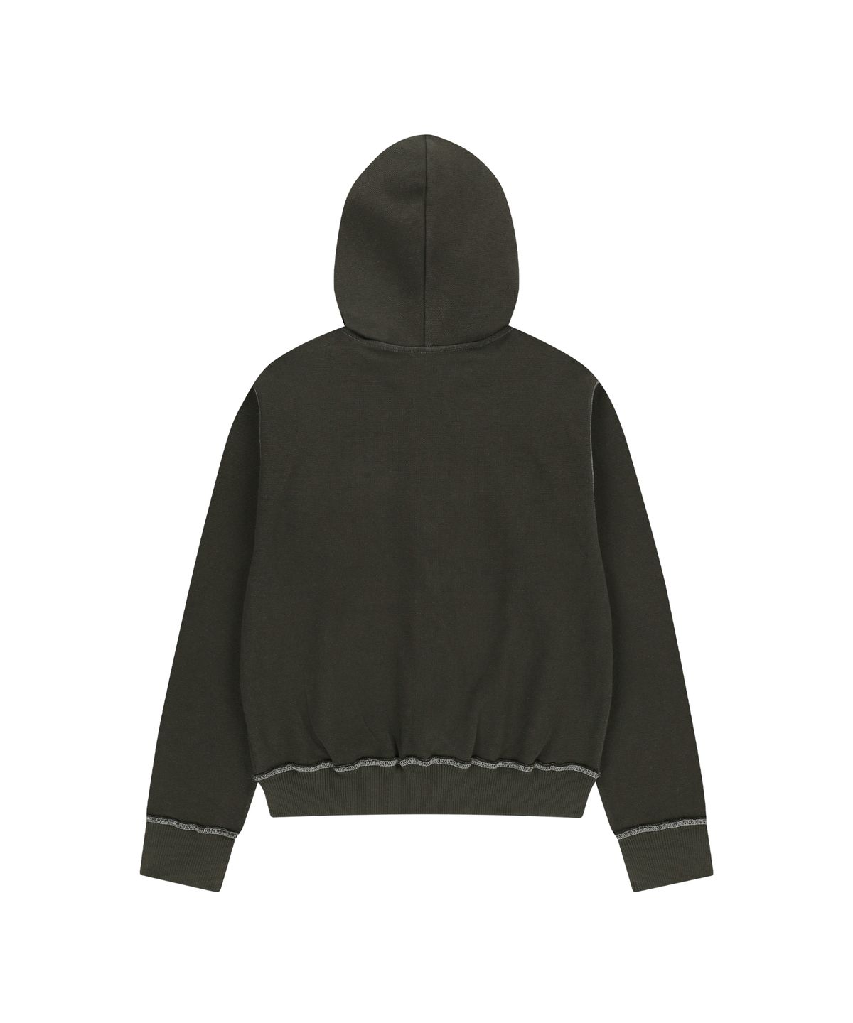 아캄(AAKAM) Boucle Logo Zip-Up Hoodie (Khaki)
