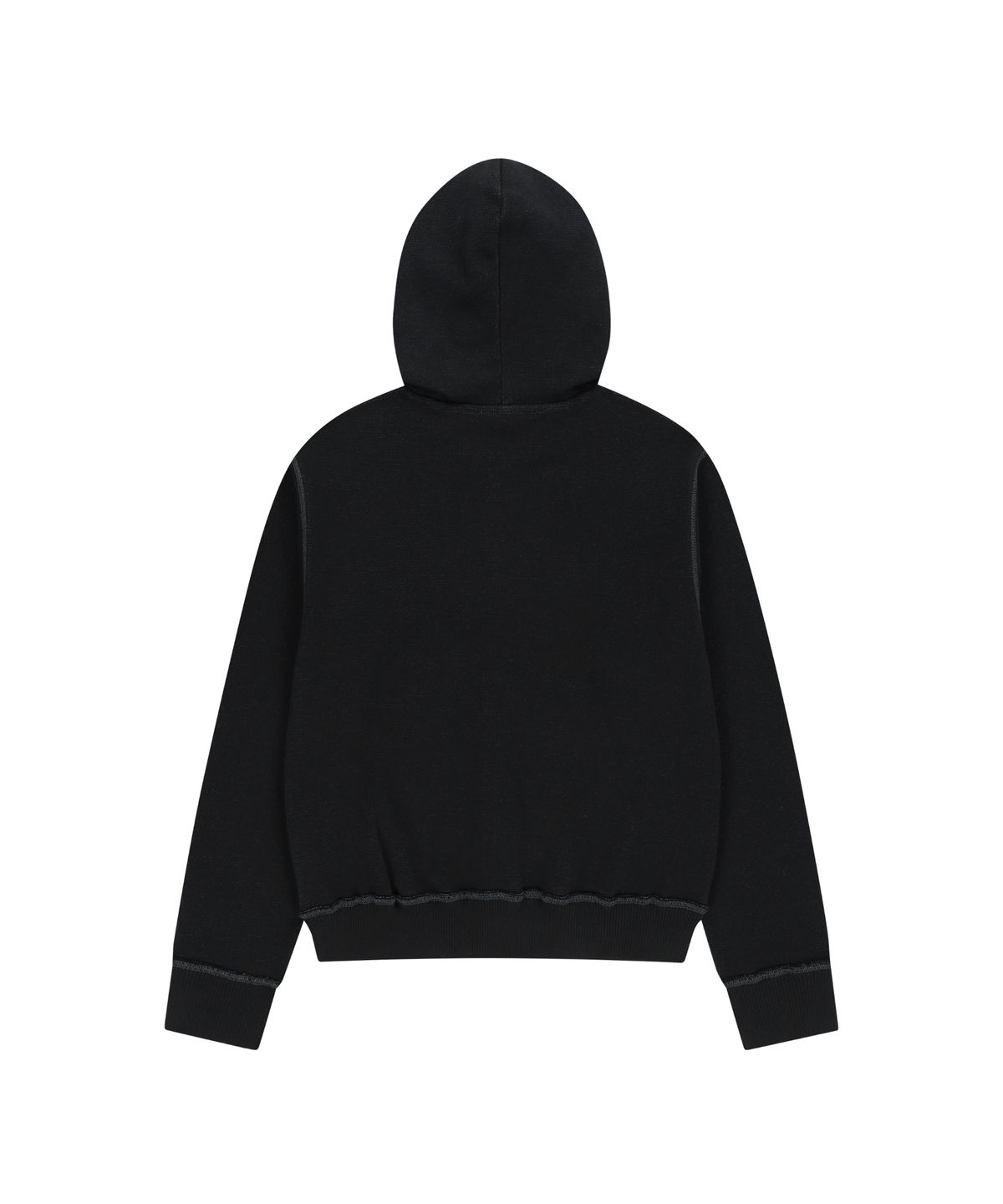 아캄(AAKAM) Boucle Logo Zip-Up Hoodie (Black)