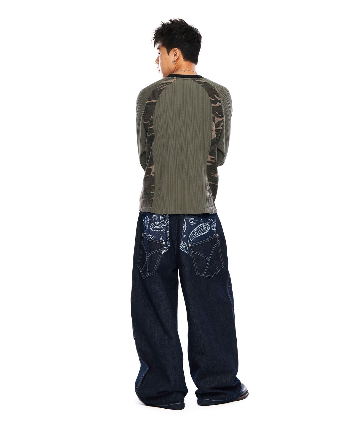 아캄(AAKAM) Side Camo Raglan Long Sleeve (Khaki)