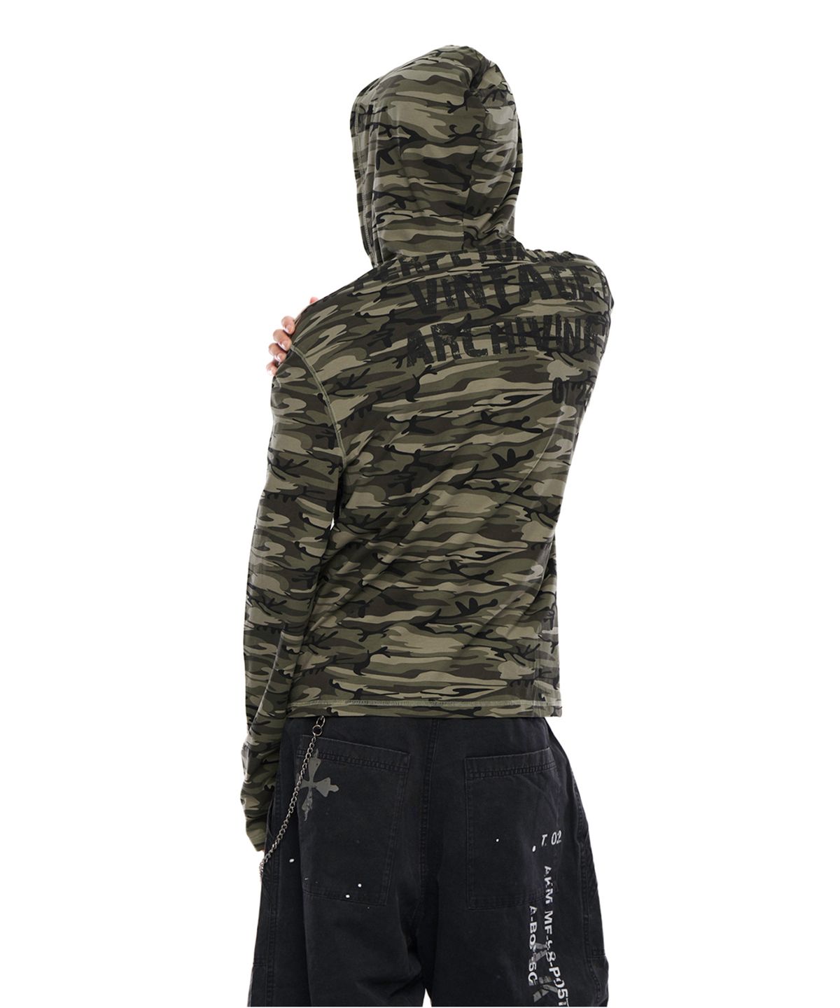 아캄(AAKAM) Military Button Hoodie (Khaki)