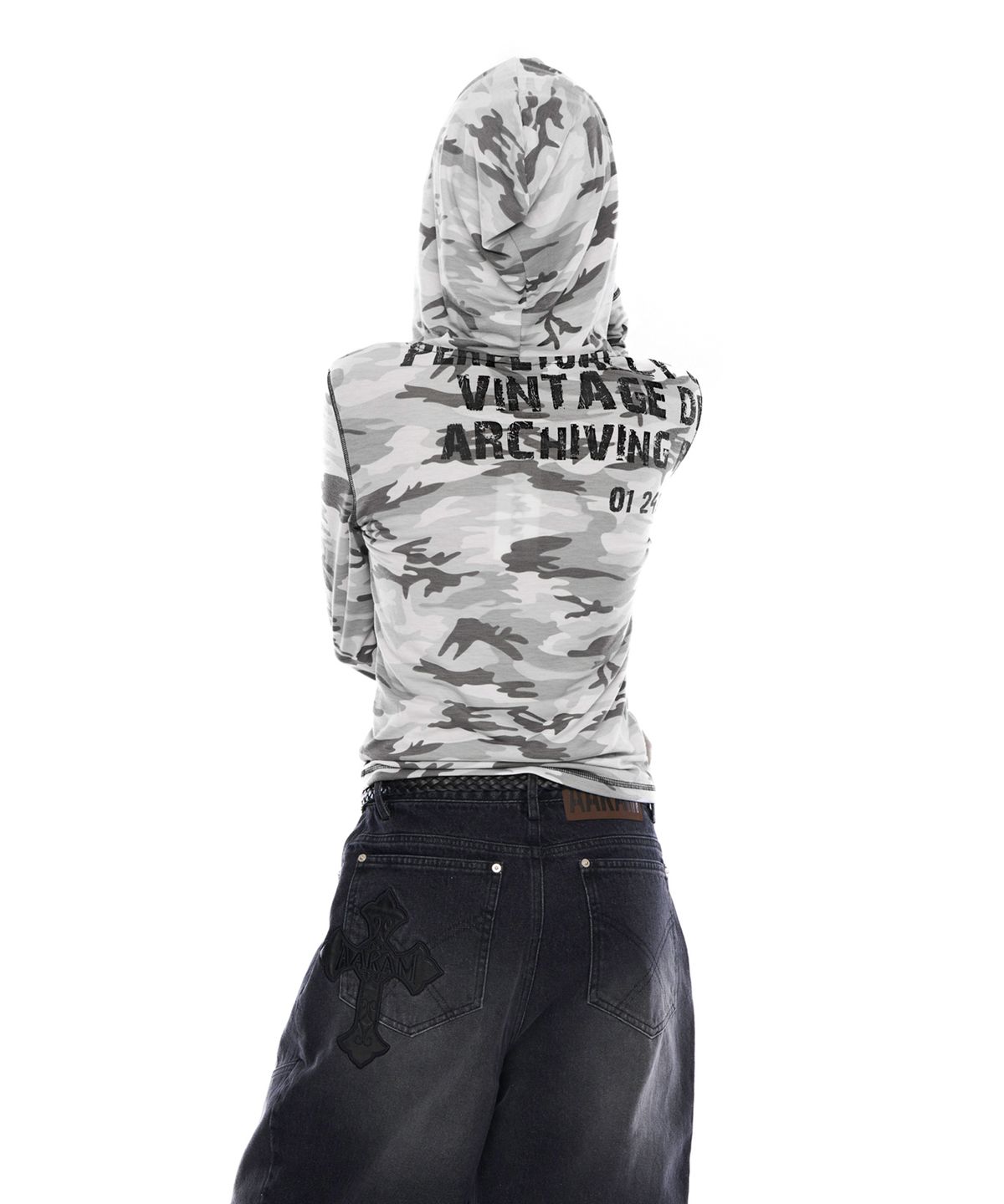 아캄(AAKAM) Military Button Hoodie (Gray)