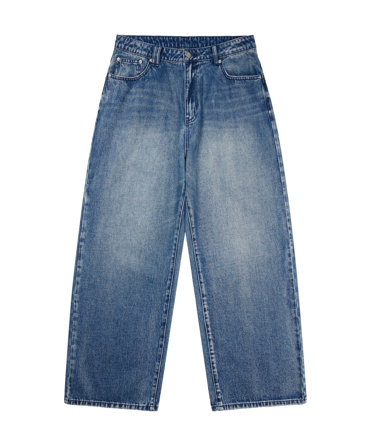 아캄(AAKAM) Back Studded Denim Pants (Blue)