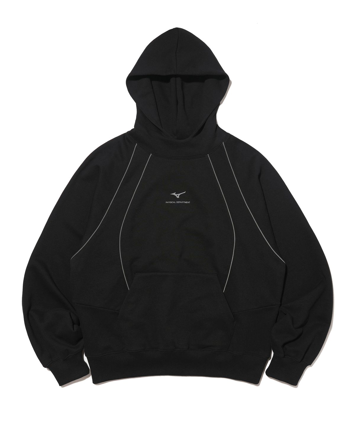 피지컬 디파트먼트(PHYSICAL DEPARTMENT) 피뎁트 X 미즈노 파이핑 후드 블랙