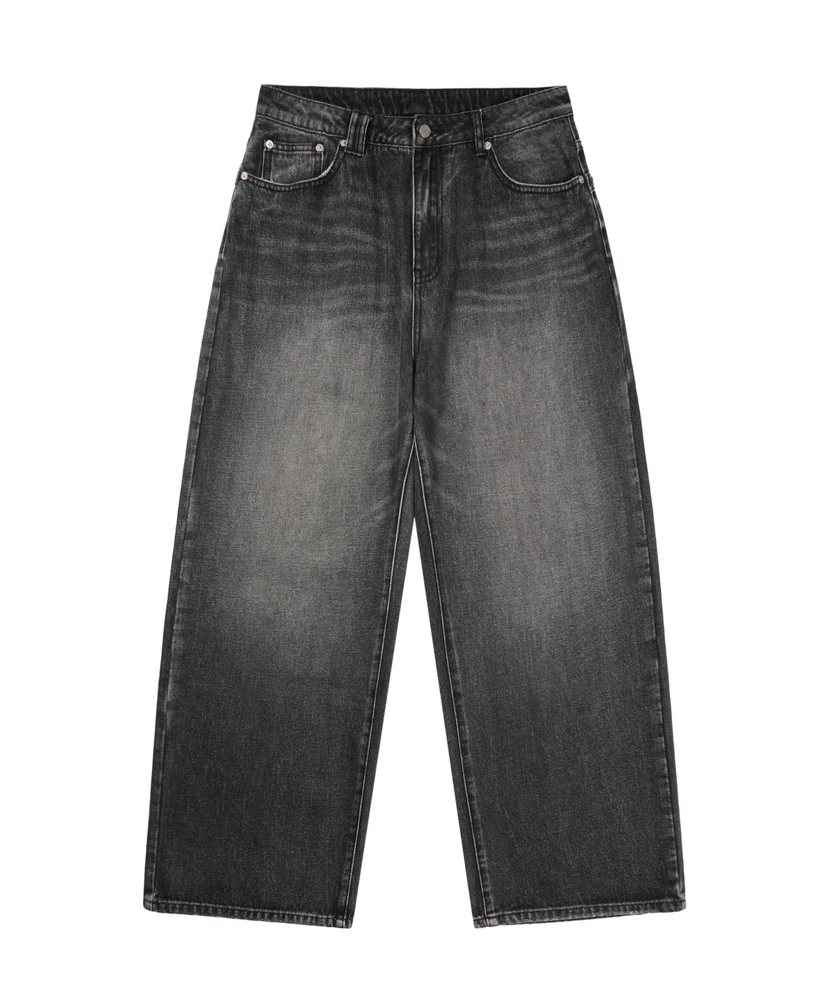 아캄(AAKAM) Back Studded Denim Pants (Black)
