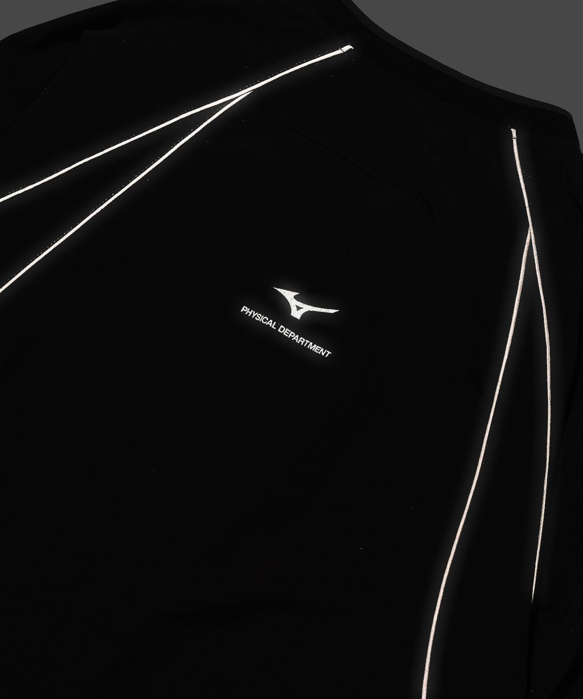 피지컬 디파트먼트(PHYSICAL DEPARTMENT) 피뎁트 X 미즈노 파이핑 나일론 저지 블랙