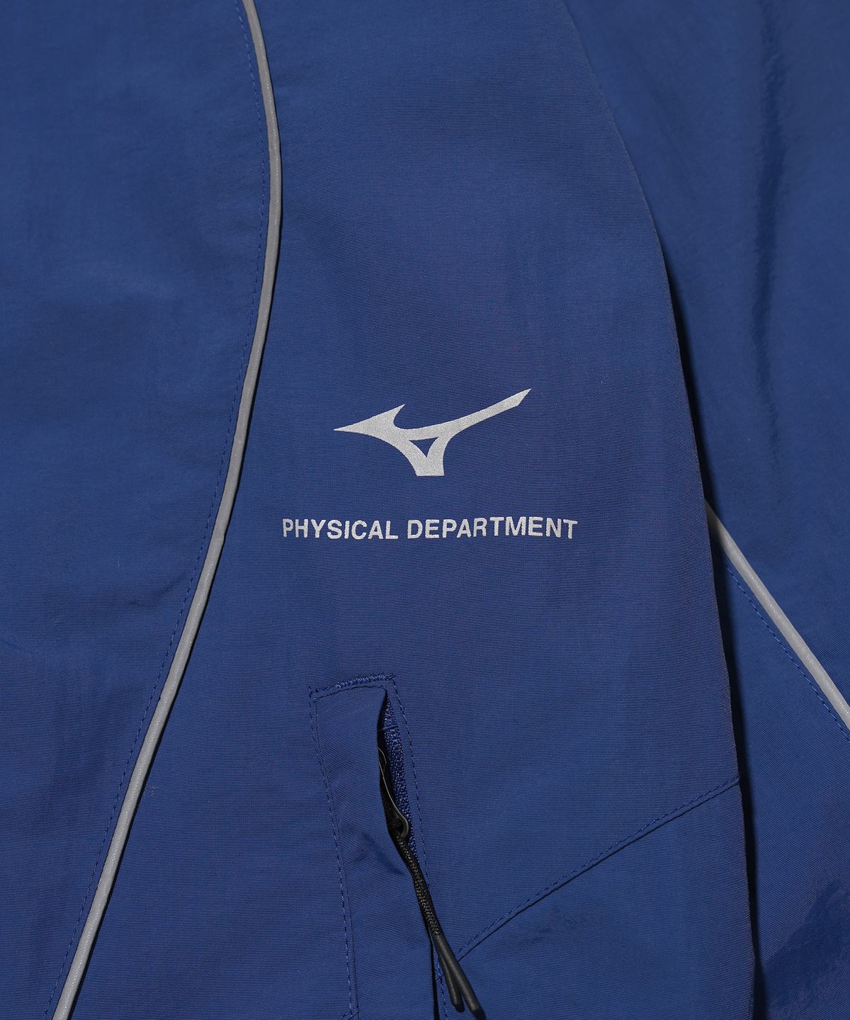 피지컬 디파트먼트(PHYSICAL DEPARTMENT) 피뎁트 X 미즈노 2WAY 파이핑 트랙자켓 블루