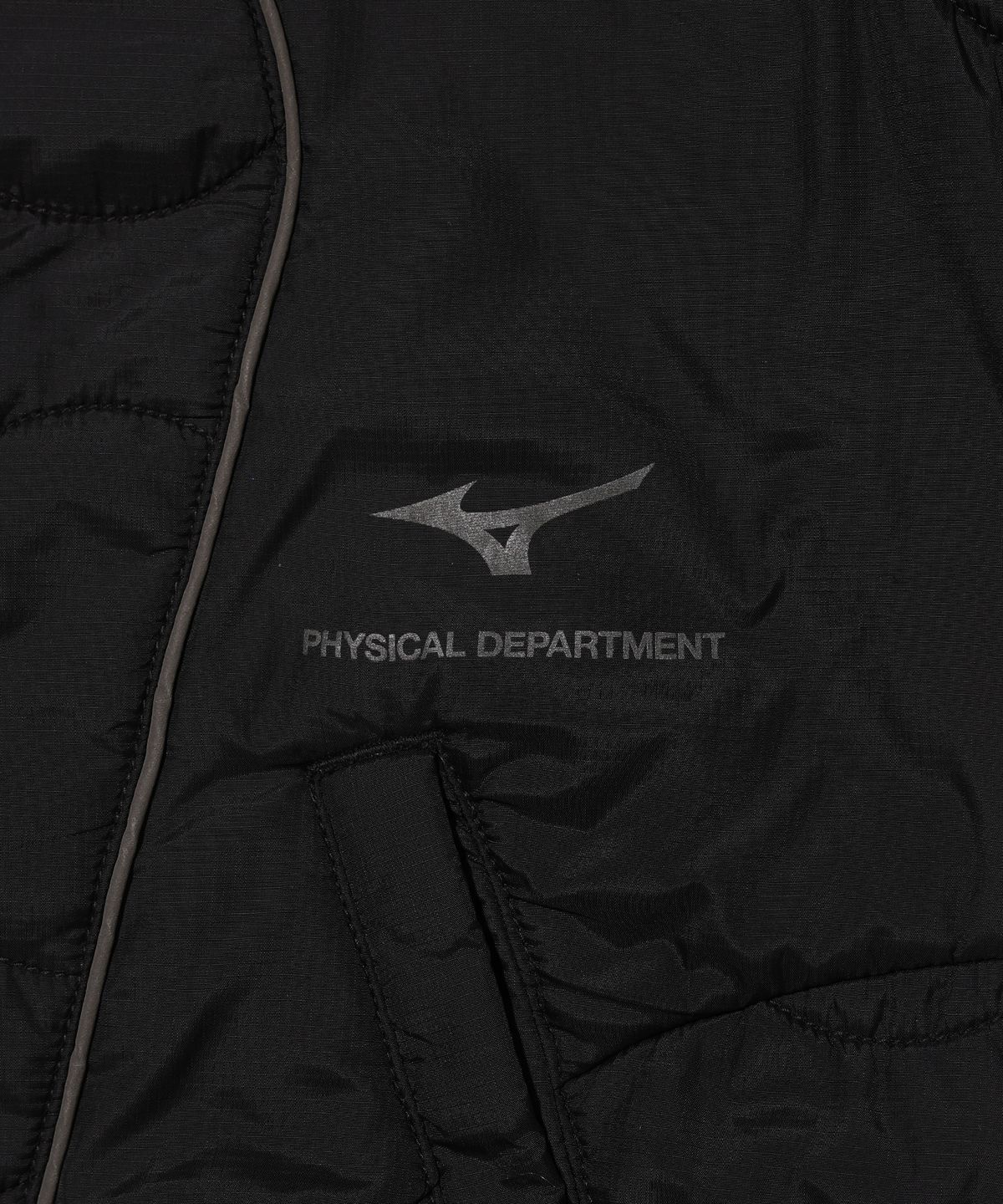 피지컬 디파트먼트(PHYSICAL DEPARTMENT) 피뎁트 X 미즈노 파이핑 퀄팅자켓 블랙