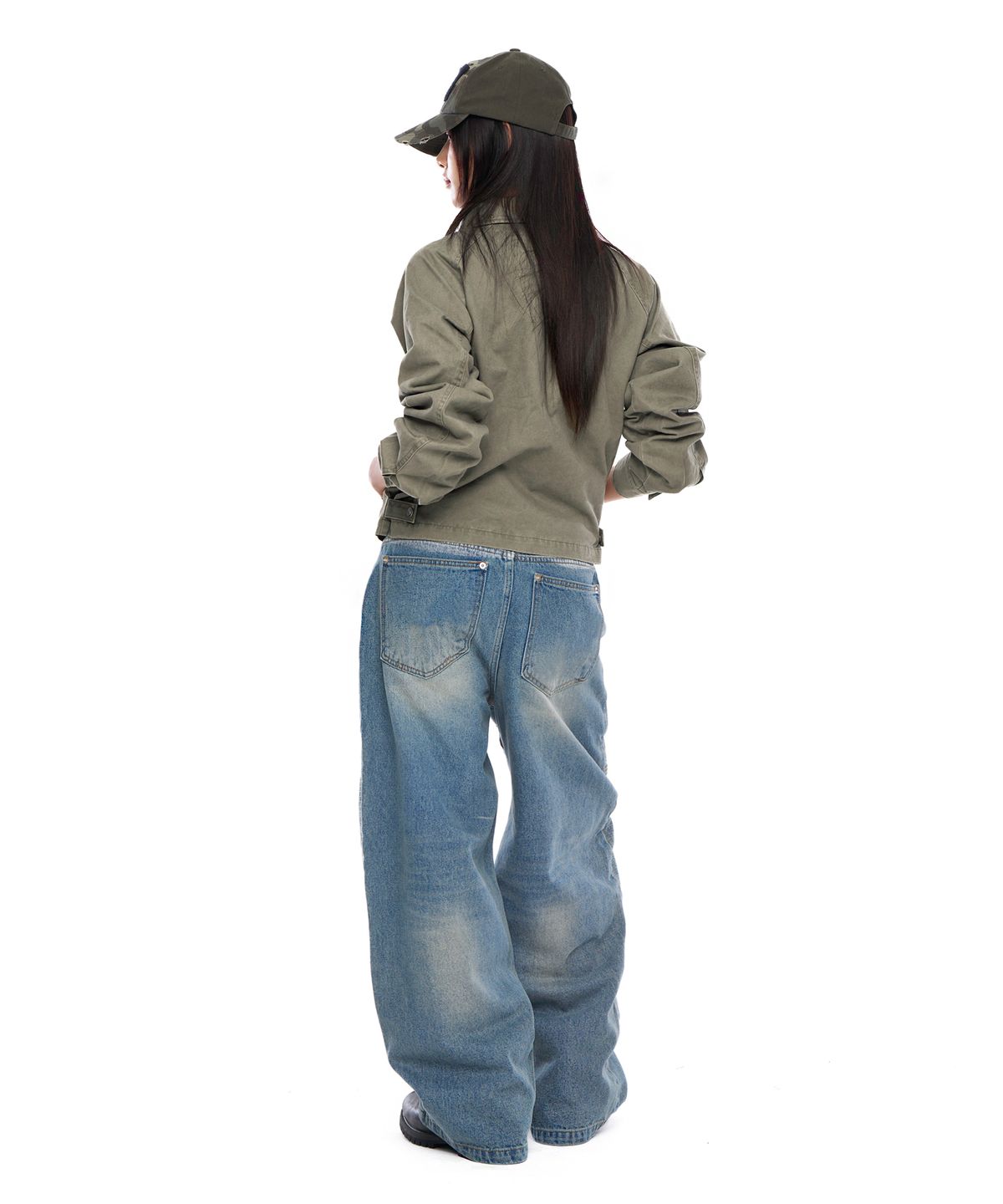 아캄(AAKAM) Biker Denim Pants (Blue)
