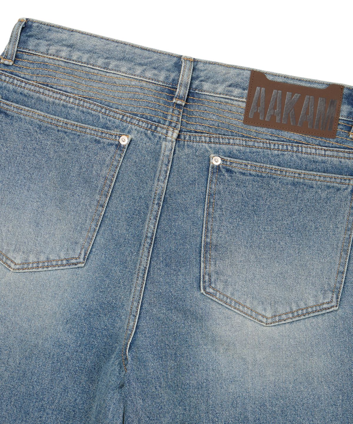 아캄(AAKAM) Biker Denim Pants (Blue)