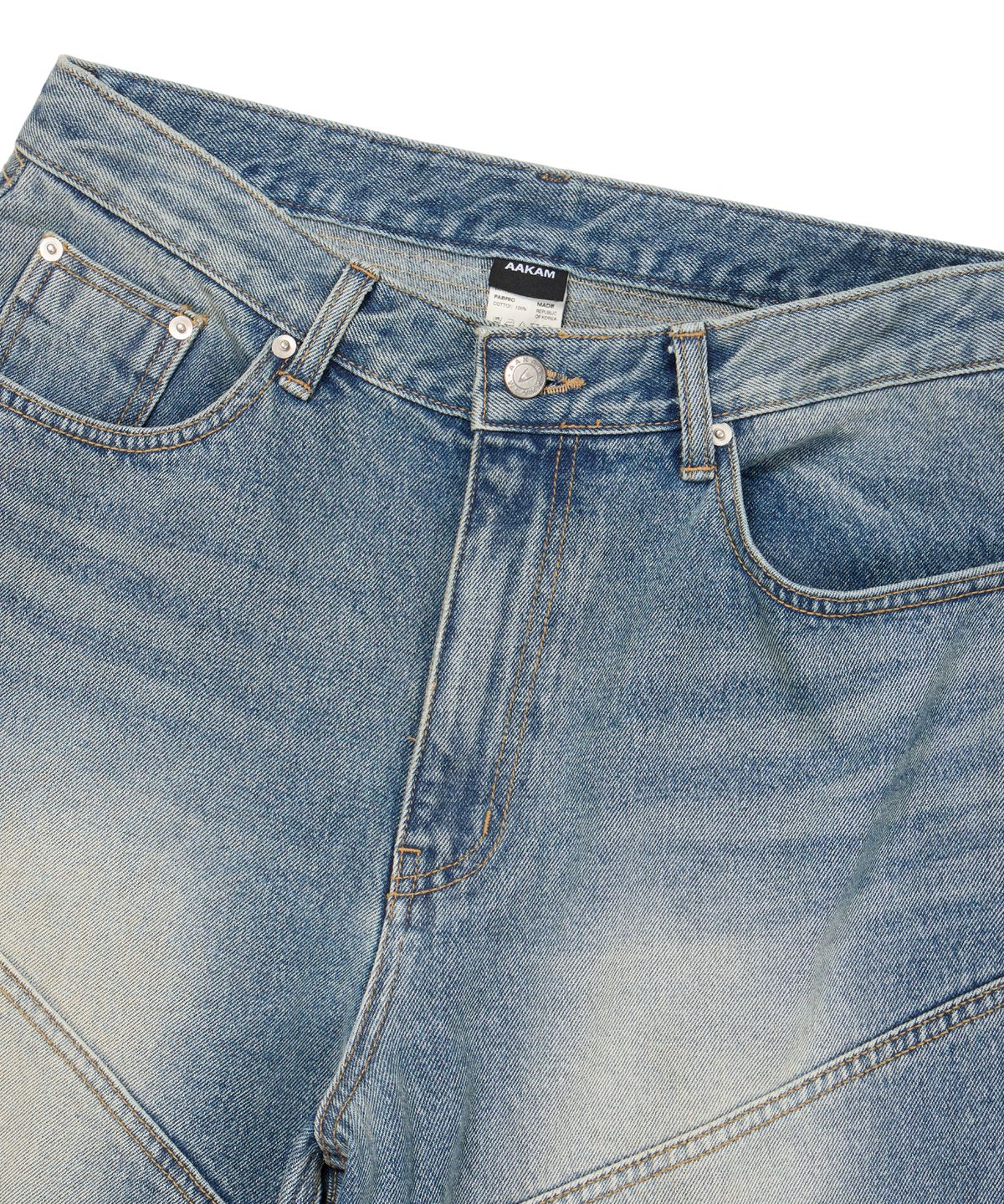 아캄(AAKAM) Biker Denim Pants (Blue)