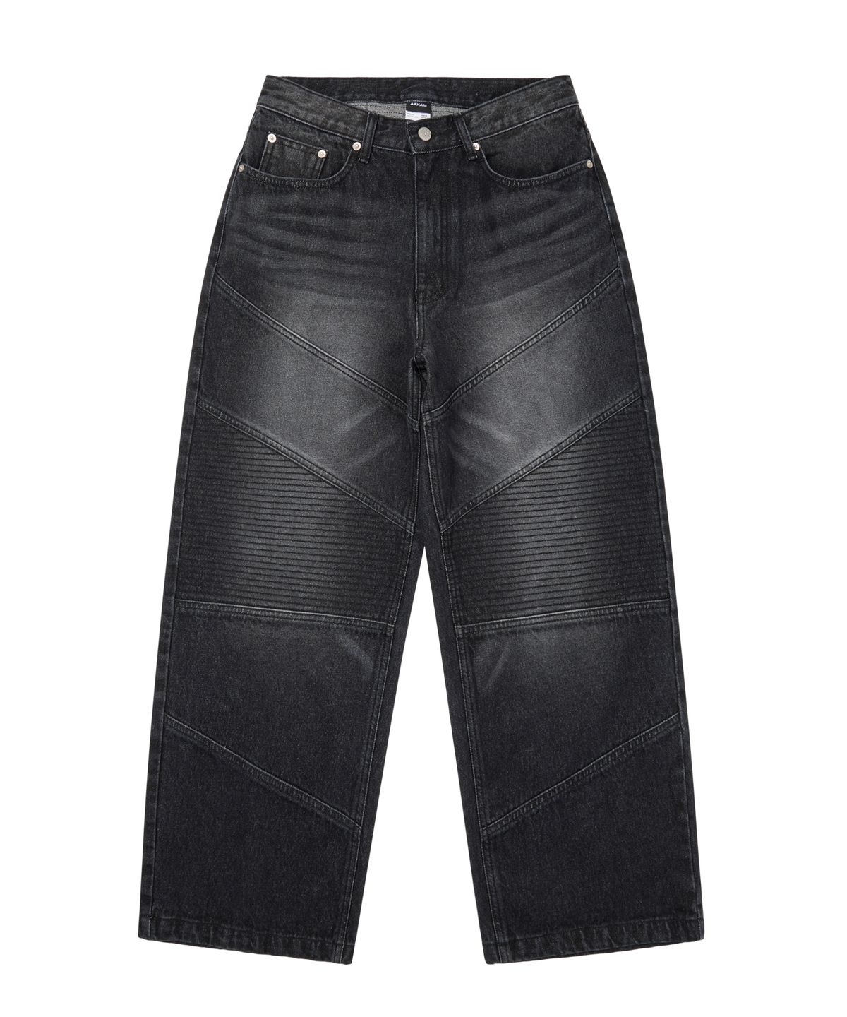아캄(AAKAM) Biker Denim Pants (Black)