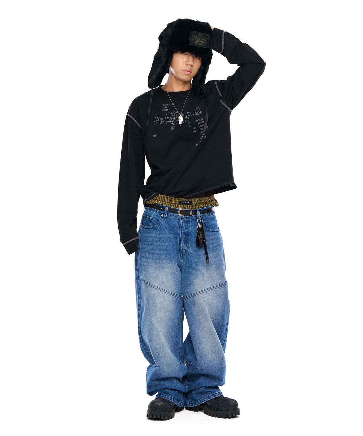 아캄(AAKAM) Check Boxer (Mixed Yellow)