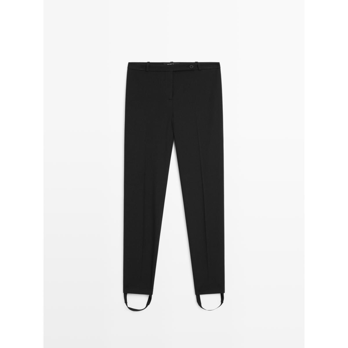 마시모두띠(MASSIMO DUTTI) 엘라스틱 헴라인 100% 코튼 팬츠