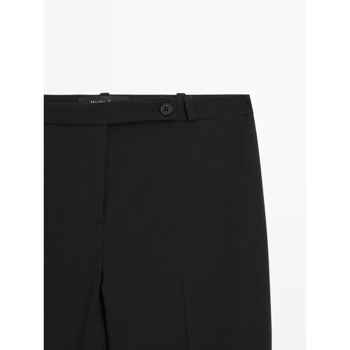 마시모두띠(MASSIMO DUTTI) 엘라스틱 헴라인 100% 코튼 팬츠