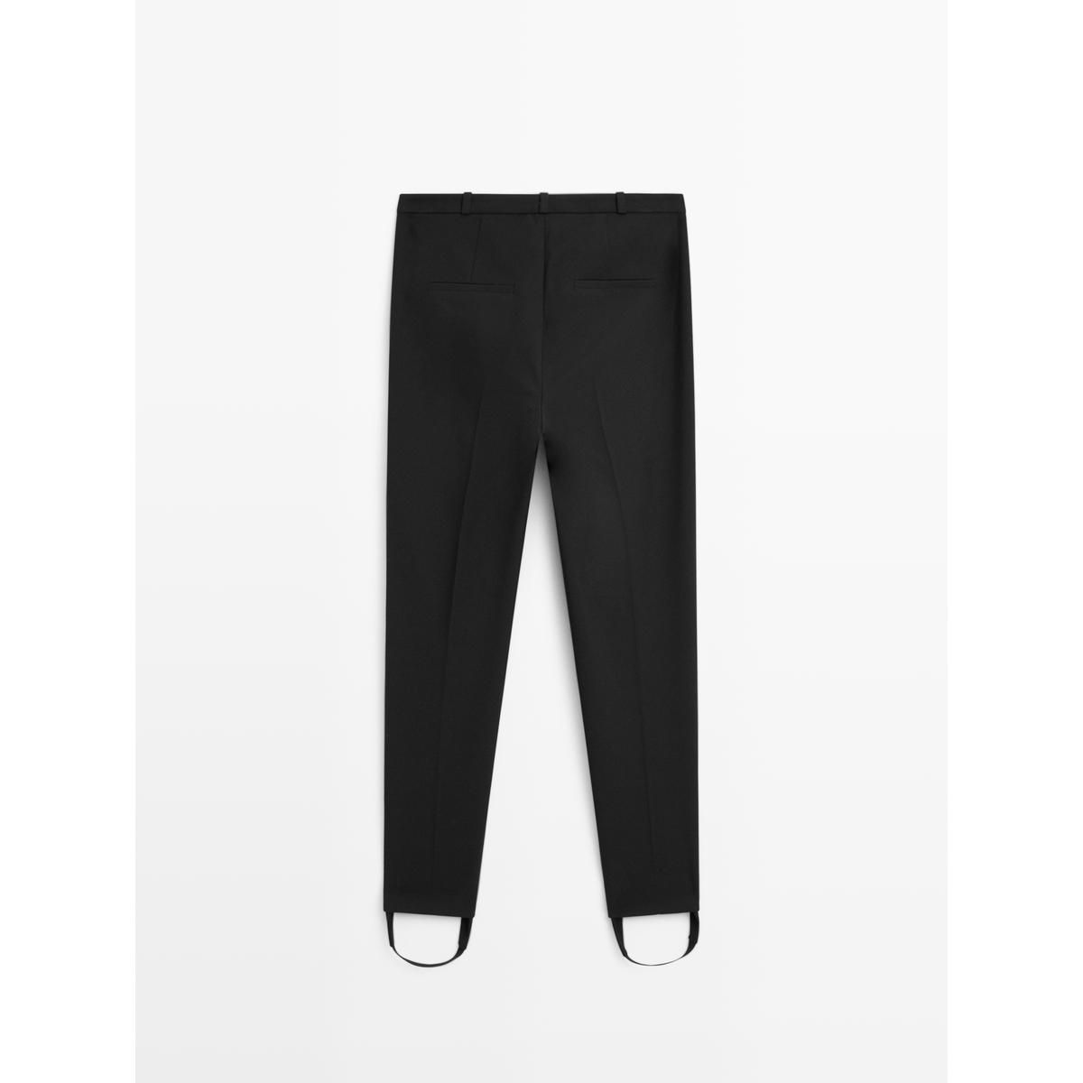 마시모두띠(MASSIMO DUTTI) 엘라스틱 헴라인 100% 코튼 팬츠