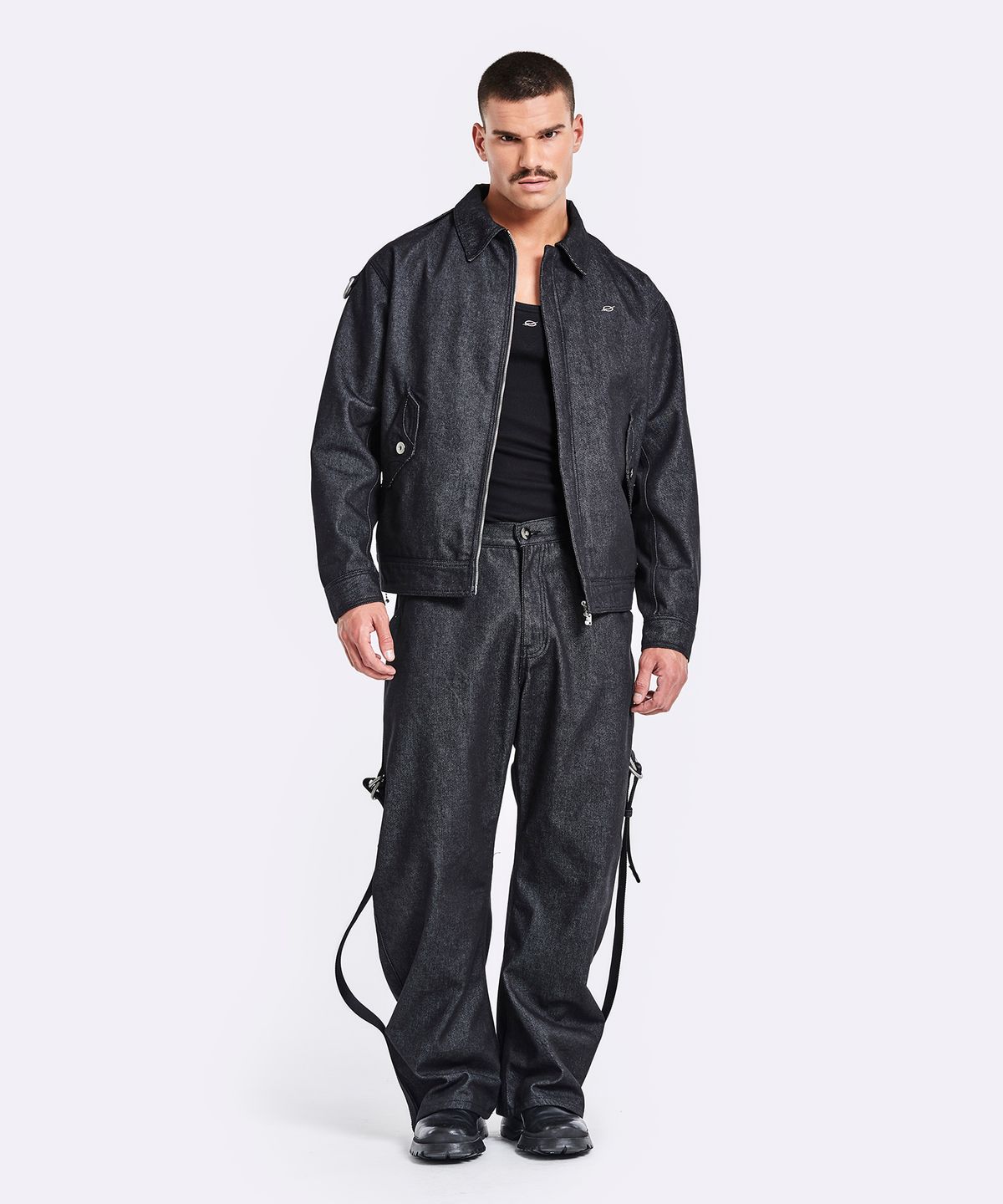 51퍼센트(51PERCENT) Cargo denim jacket - Black