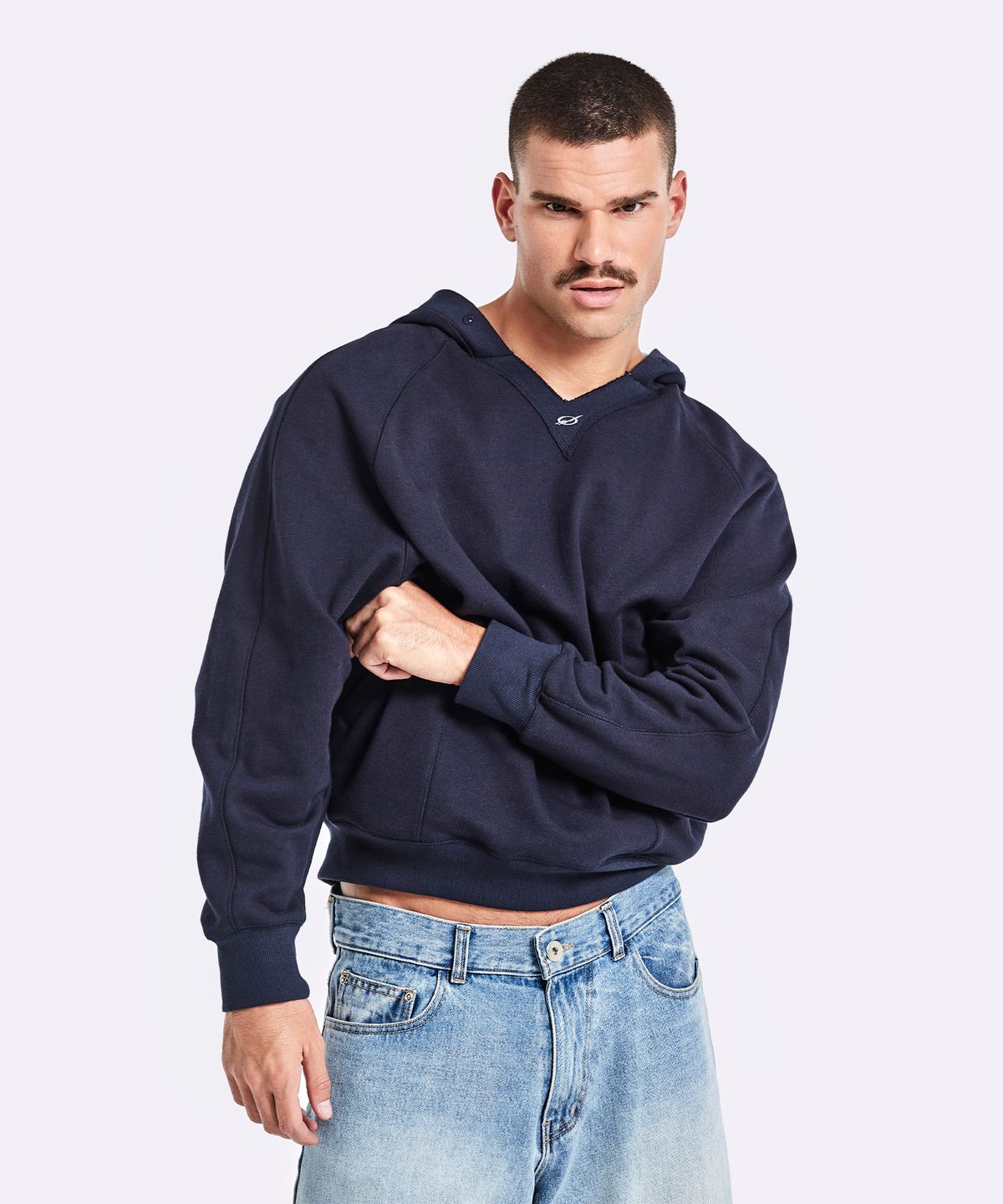 51퍼센트(51PERCENT) V zone hoodie - Navy
